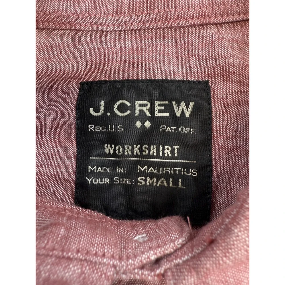 J Crew Workshirt Shirt Mens Small Red Long‎ Sleeve Button Front Casual Classic